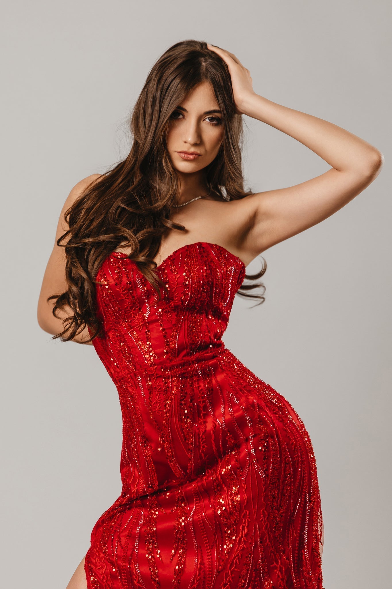 A-LINE EVENING DRESS