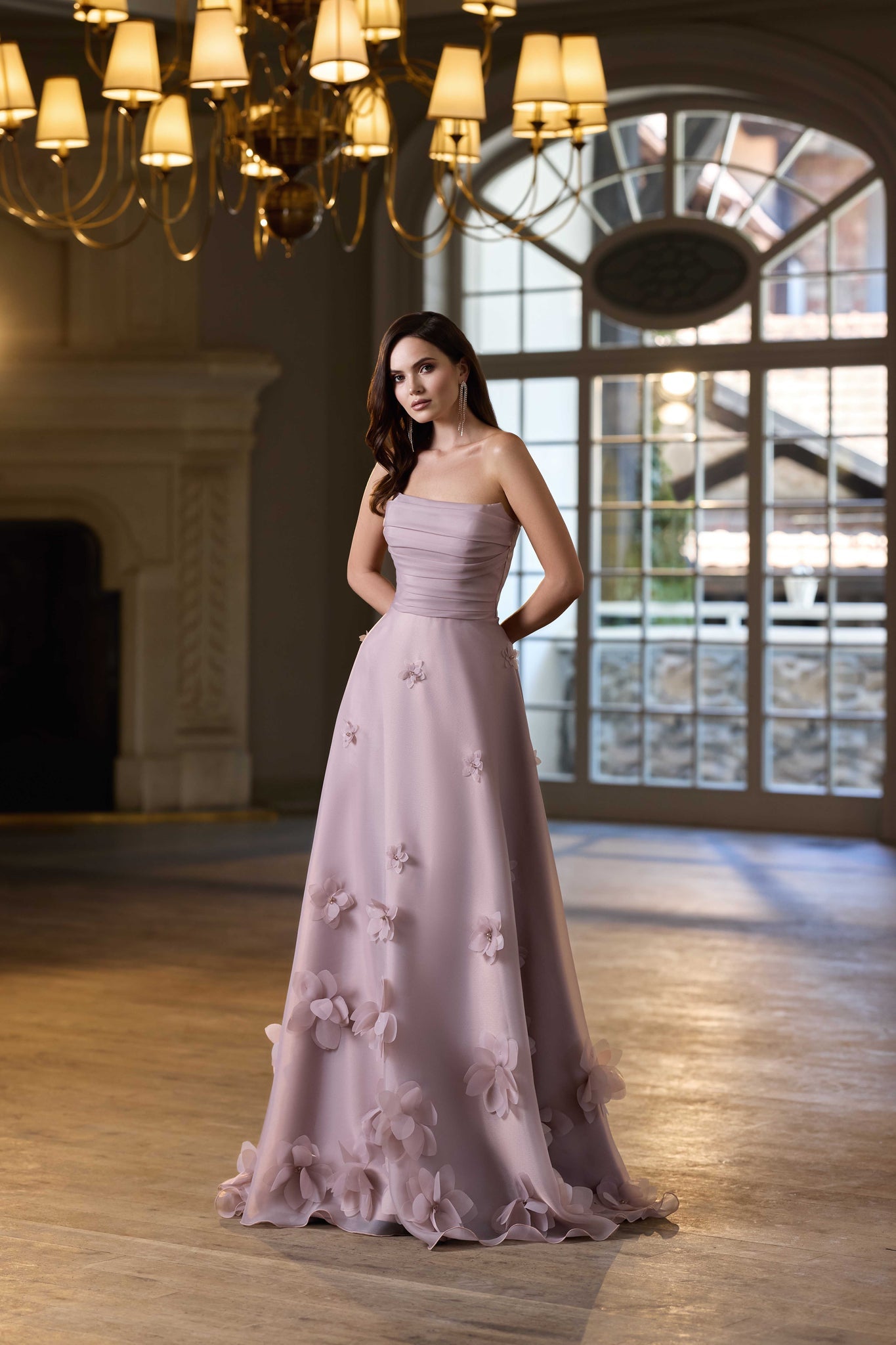 3D Floral Evening Dress