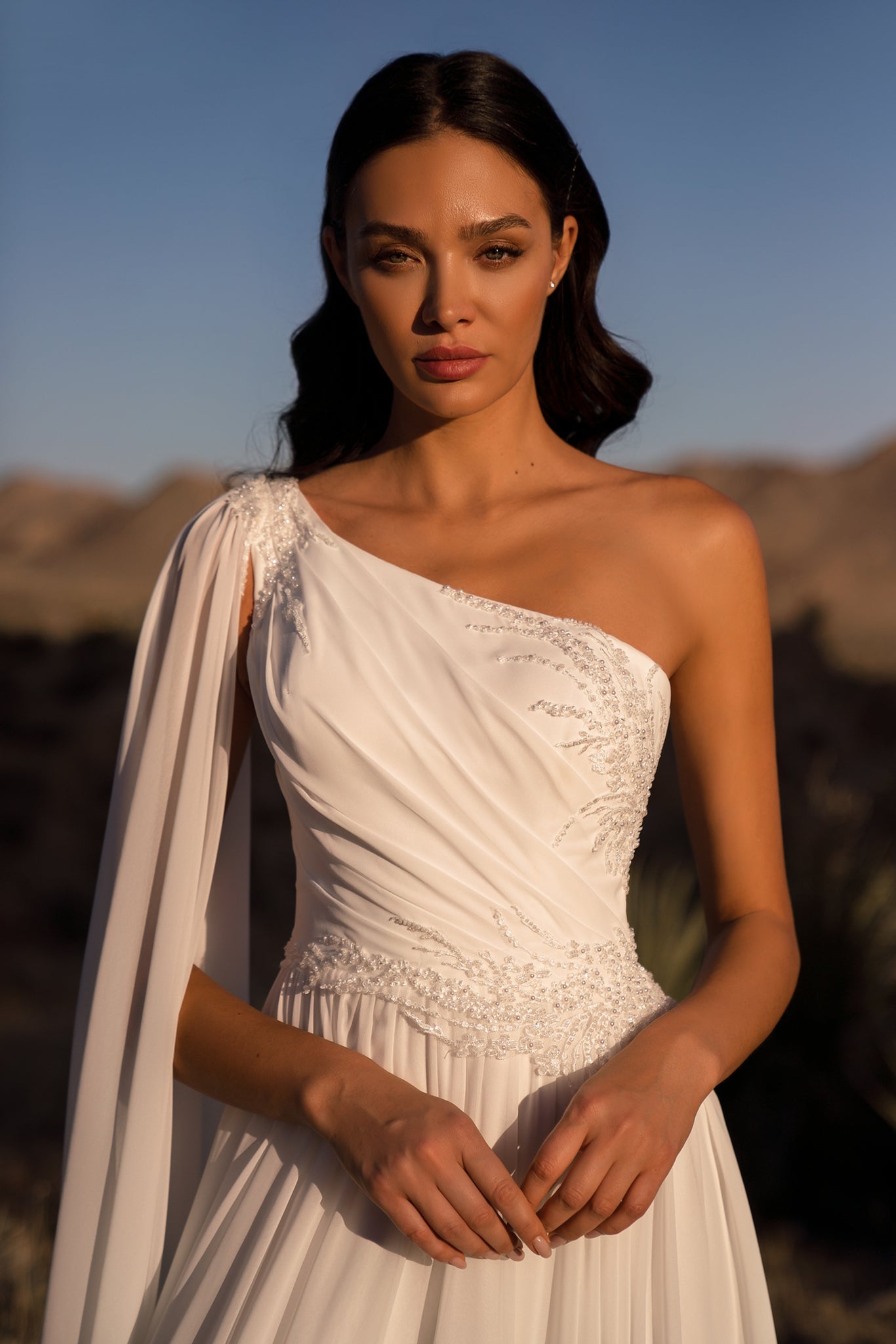 Asymmetrical Corset Tulle Wedding Dress