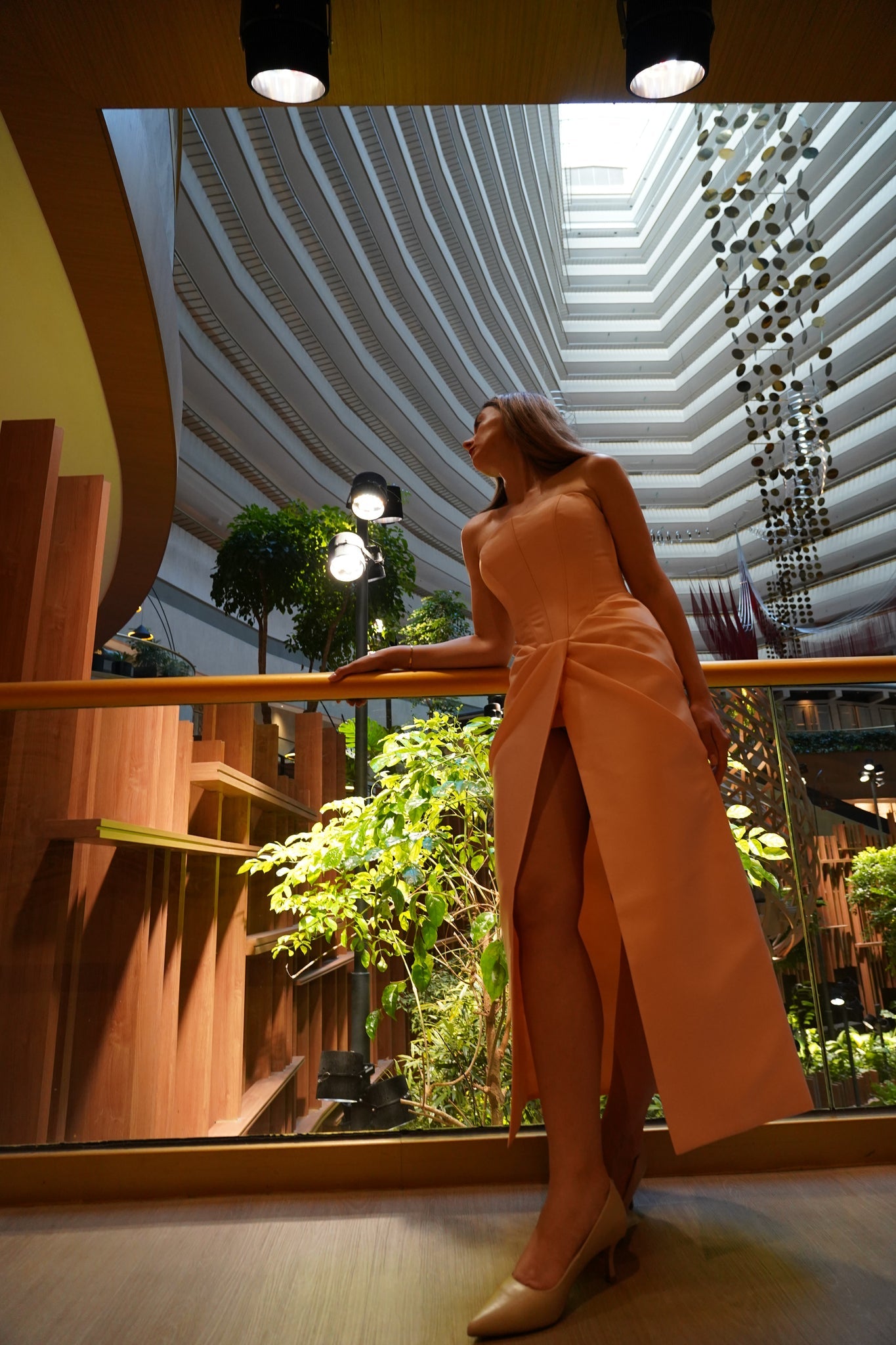 Elegant Evening Dress Made of Mikado