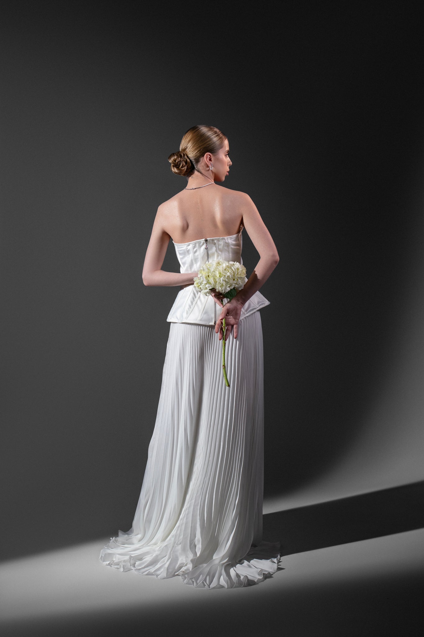 Elegant Wedding Dress with Pleats
