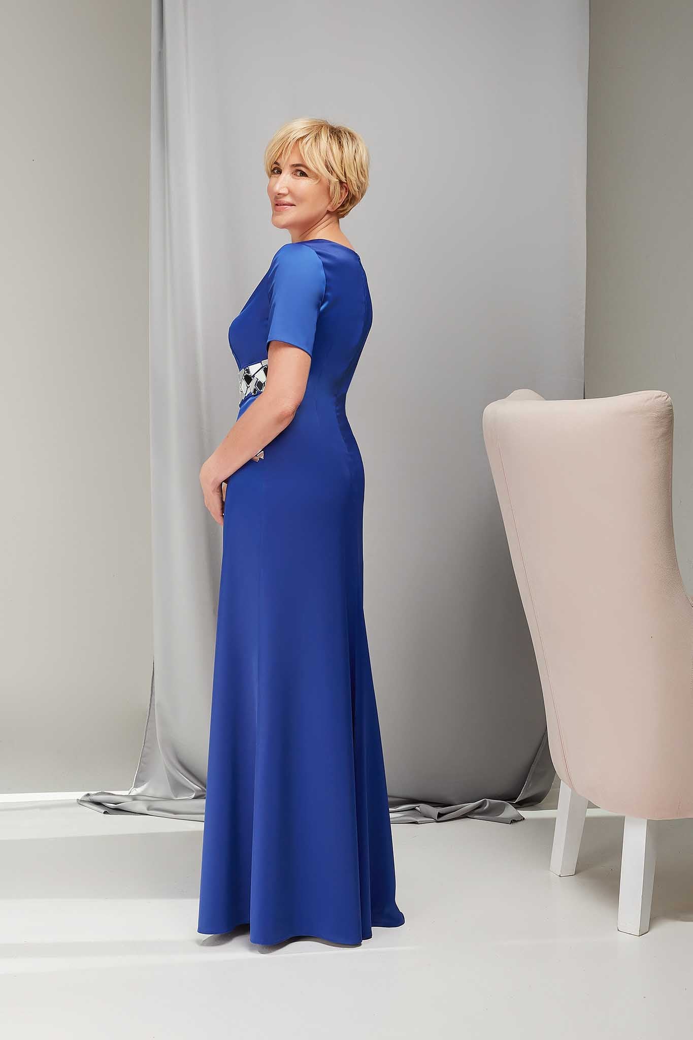 Long royal blue dress