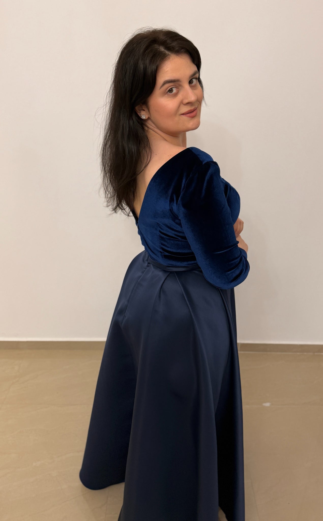 Navy Blue Evening Dress