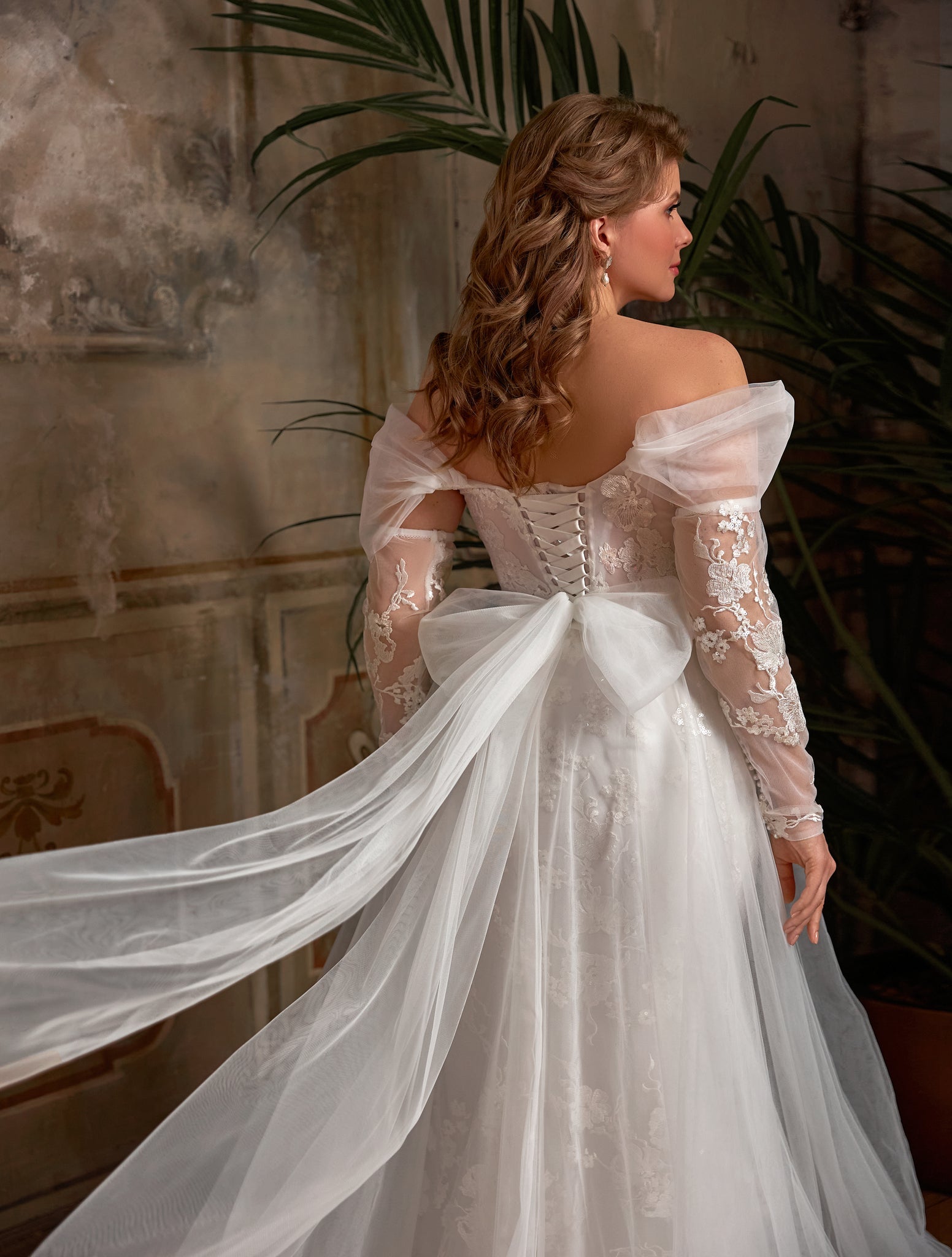 Plus Size Wedding Dress with Slit