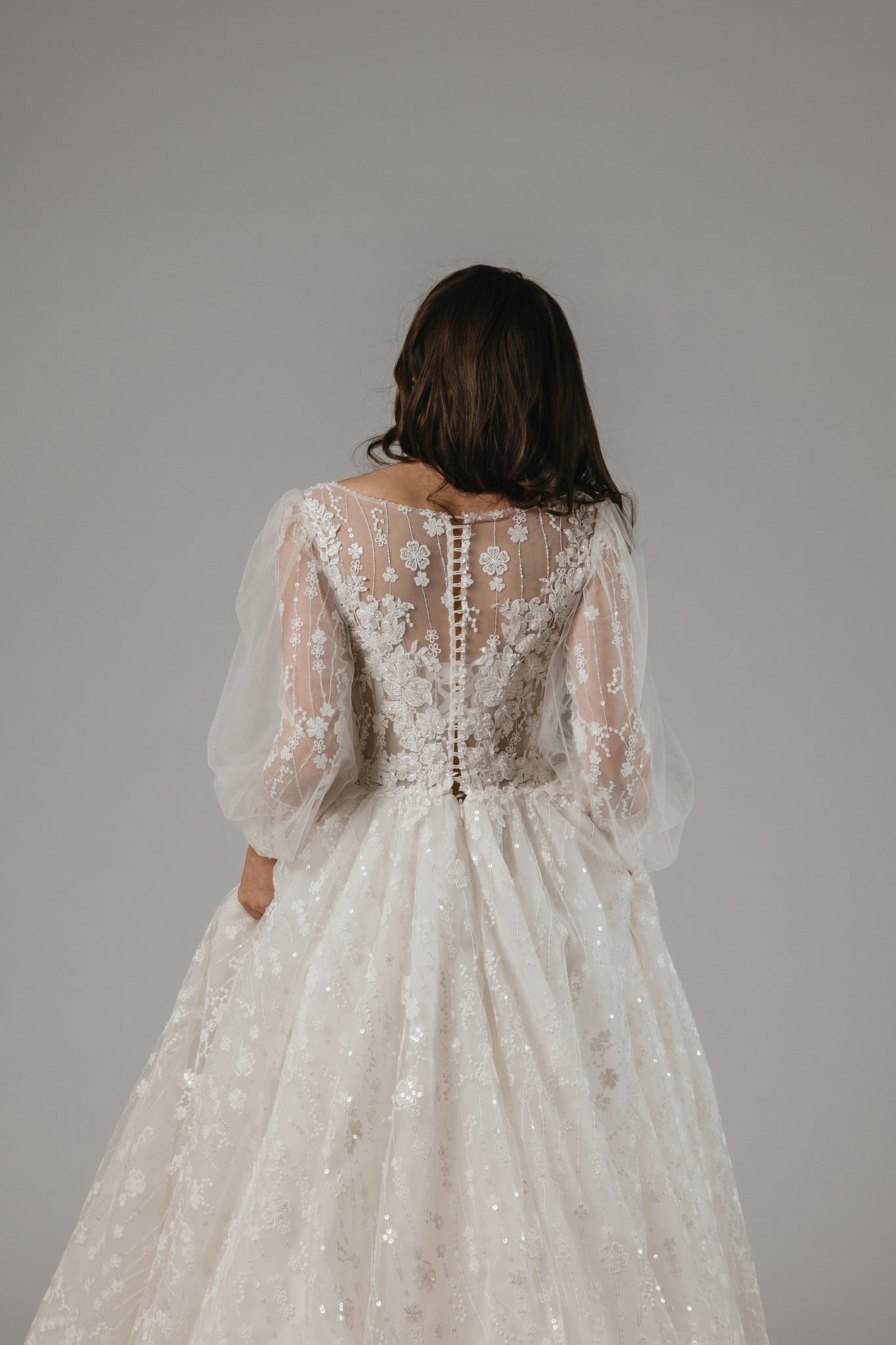 Princess Wedding Dress with Floral Appliqués