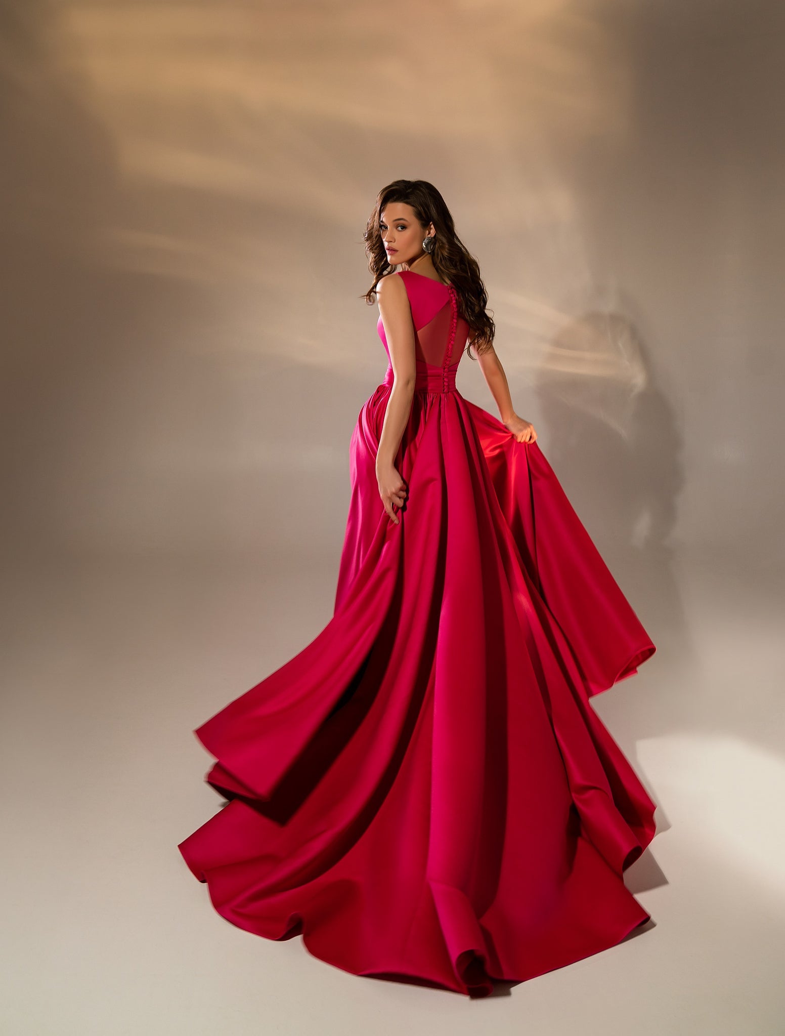 ROYAL SATIN EVENING DRESS