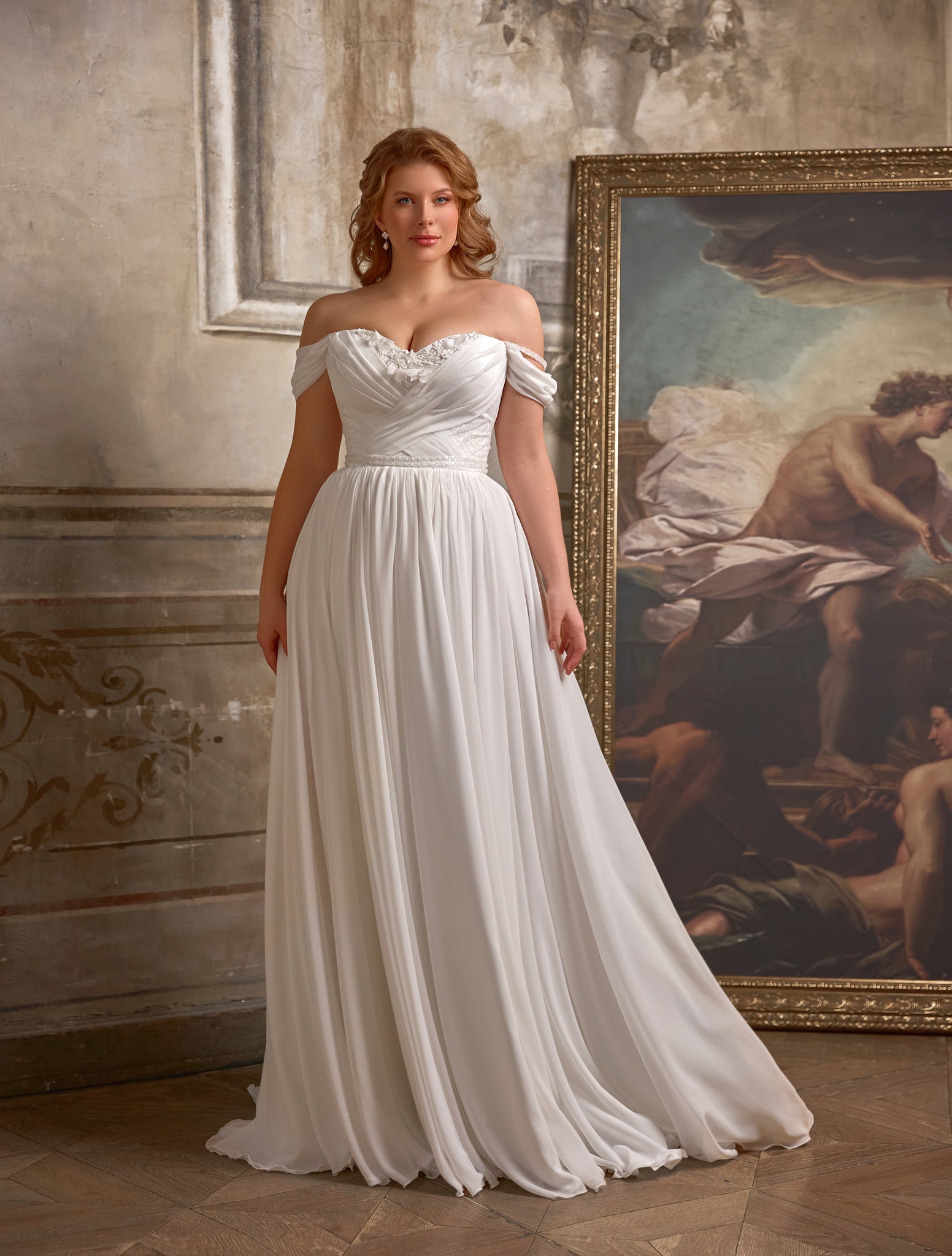 SHEER DRESS WITH DRAPING