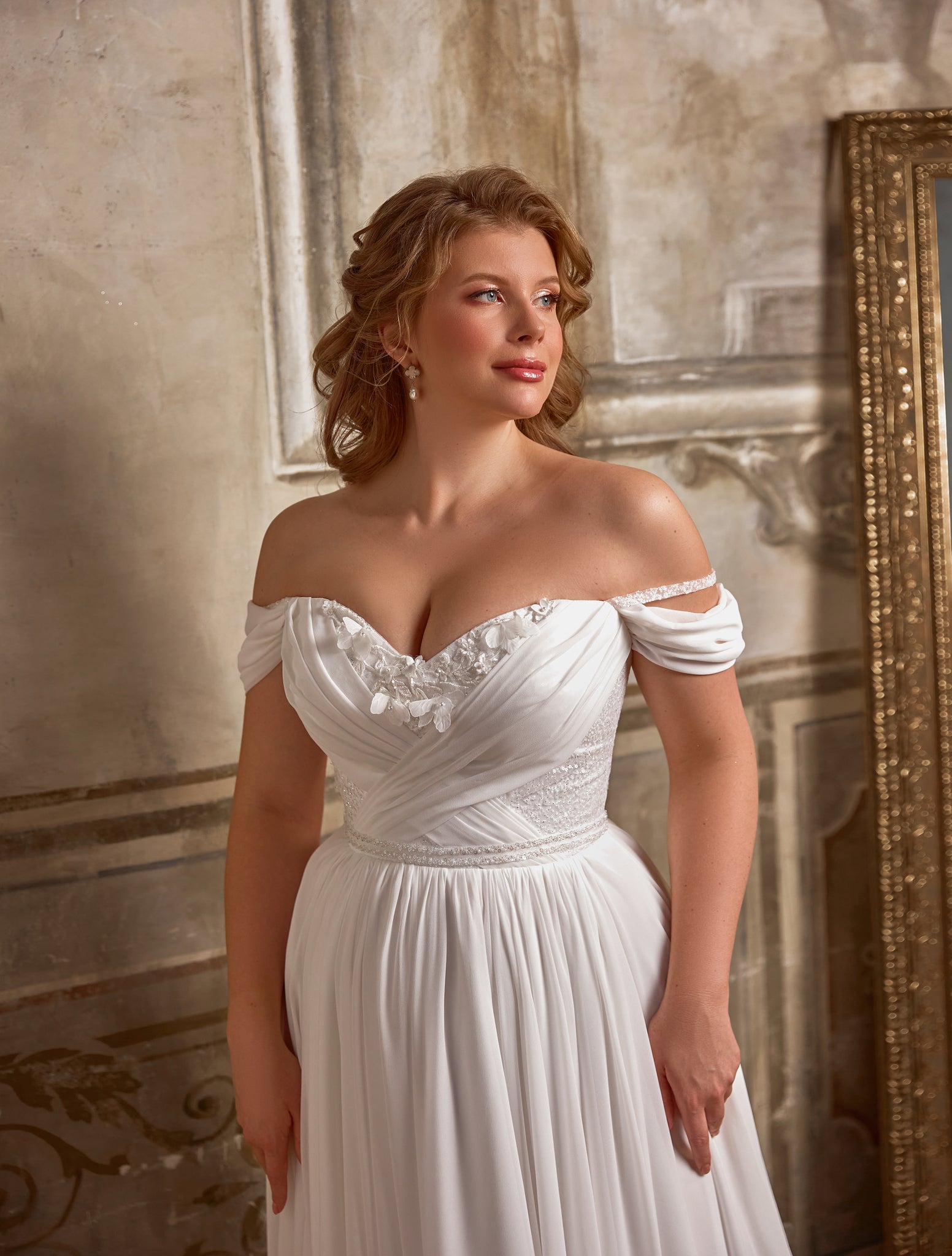 SHEER DRESS WITH DRAPING