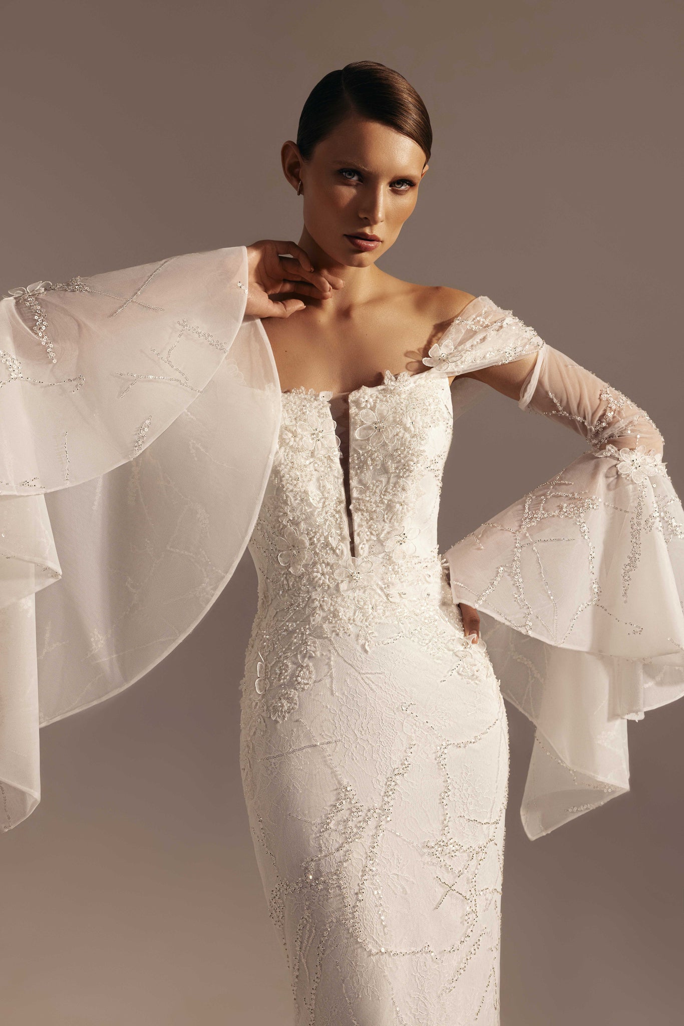 WEDDING DRESSES WITH BELL SLEEVES