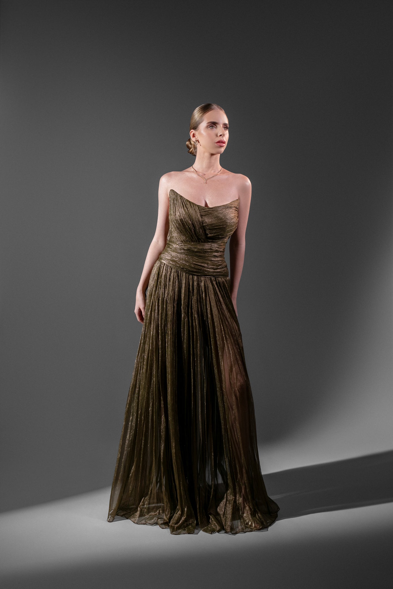 natural silk dress Cowl Neck Dress