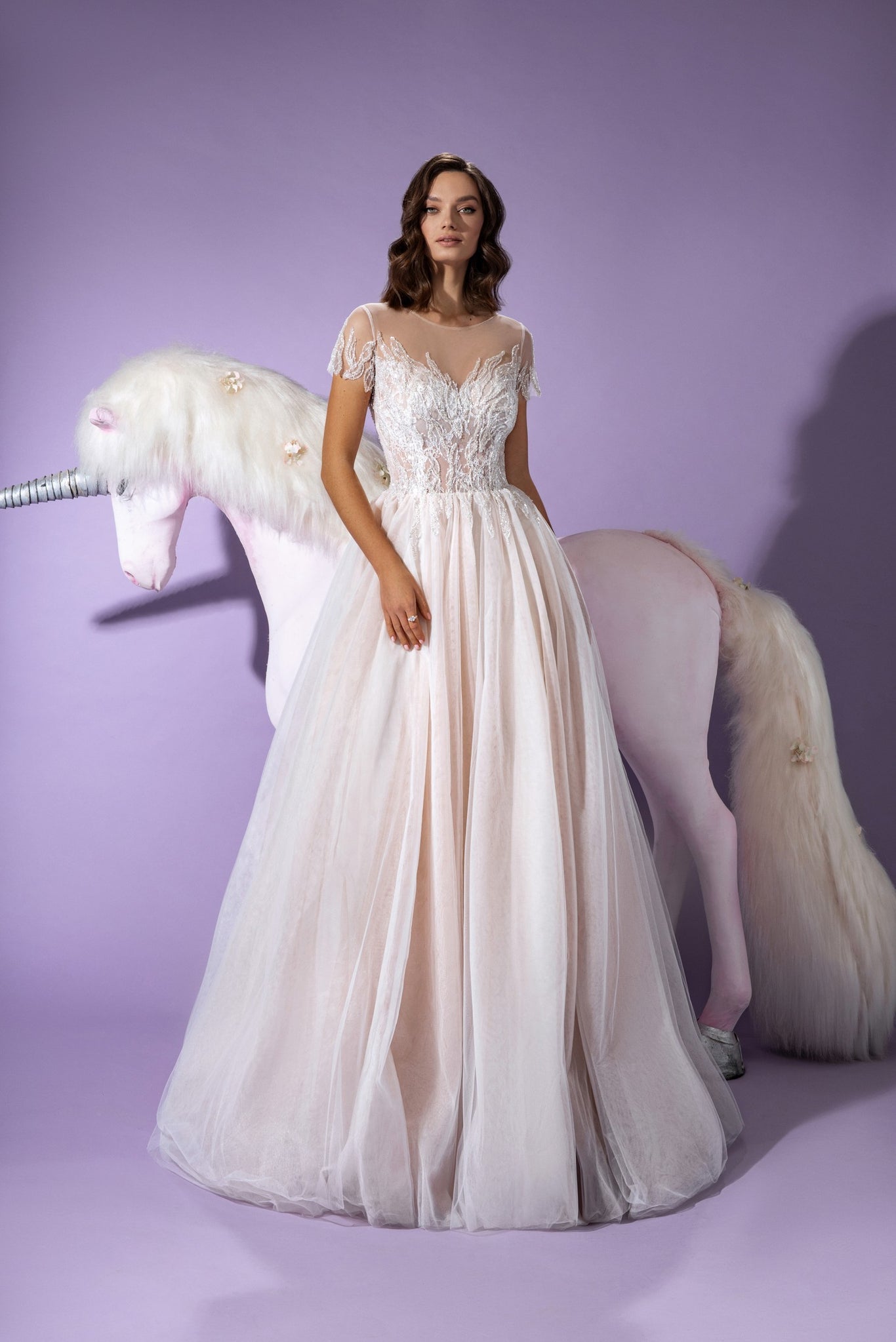 Wedding Dress with Sequin Bodice