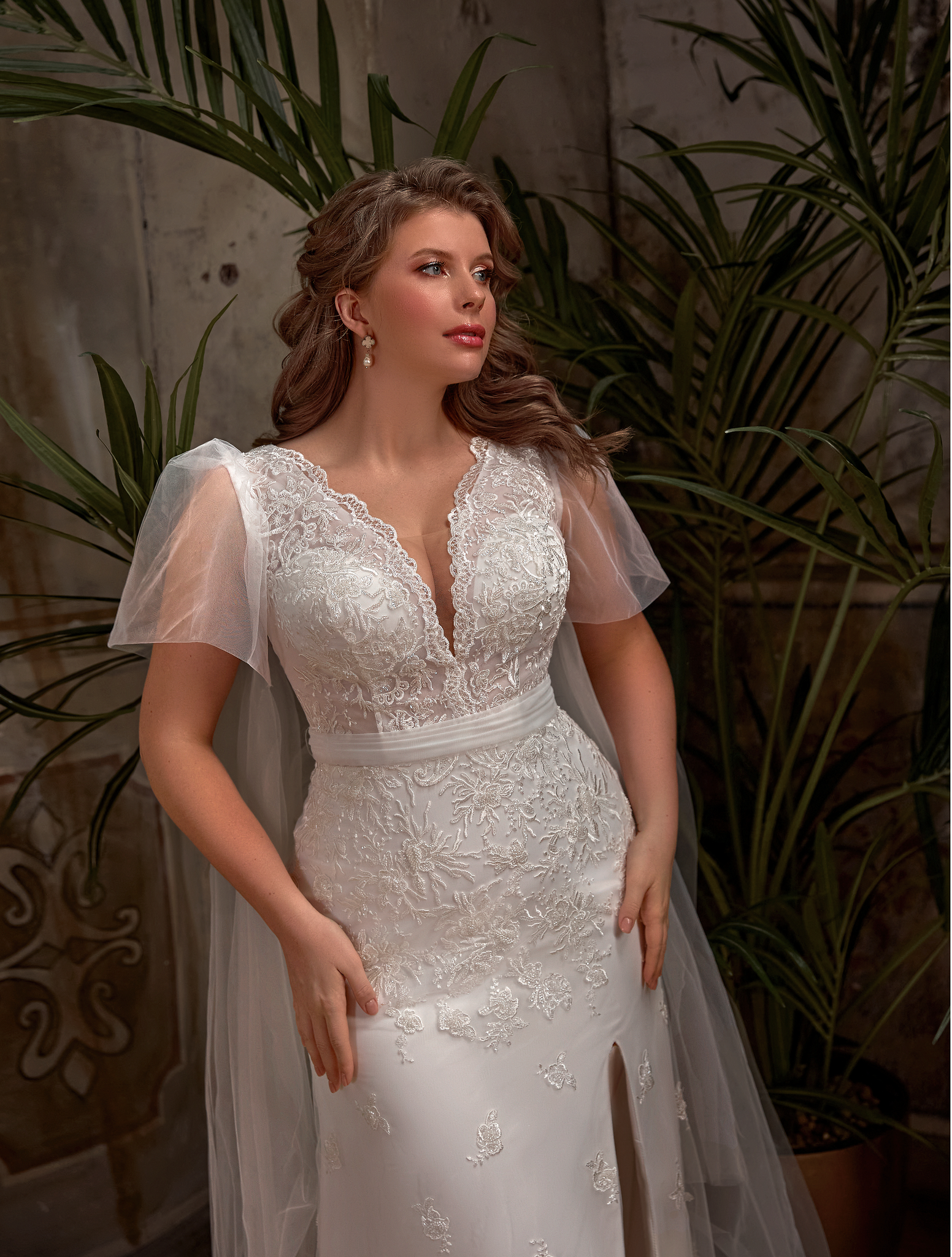 Wedding Dress with Shoulder Detail