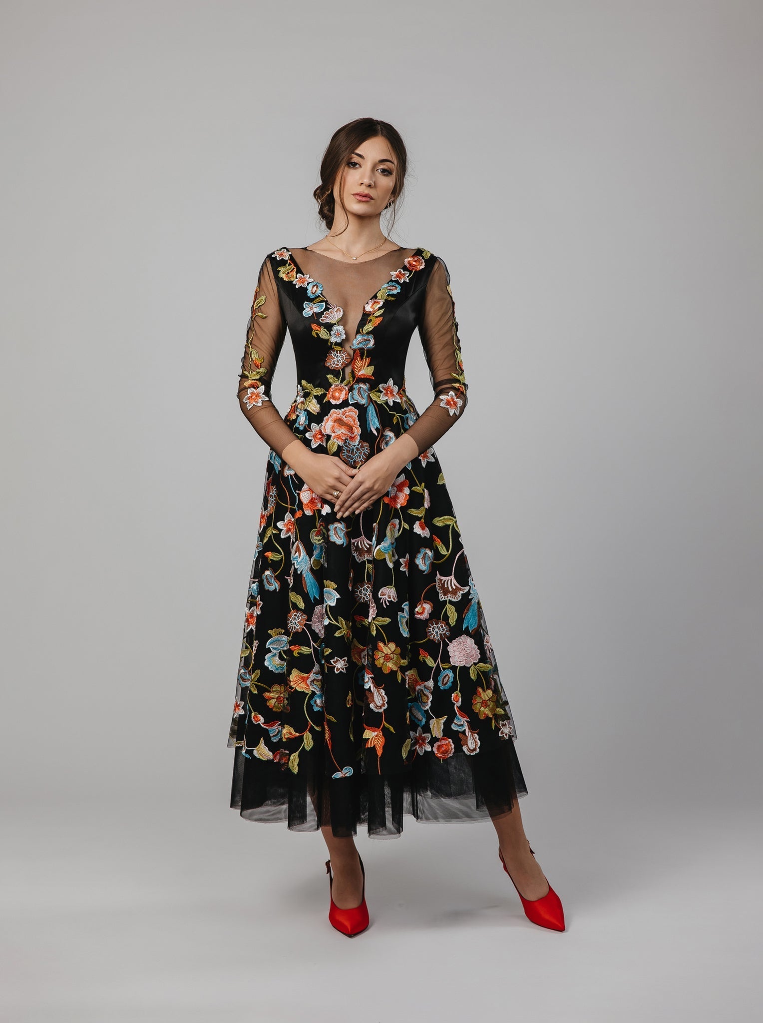 MIDI EVENING DRESS