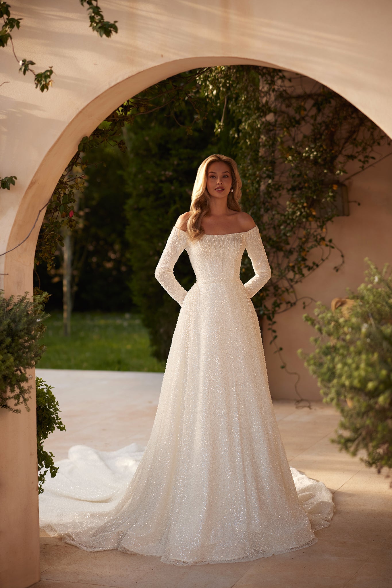 A-Line Wedding Dress with Sequins