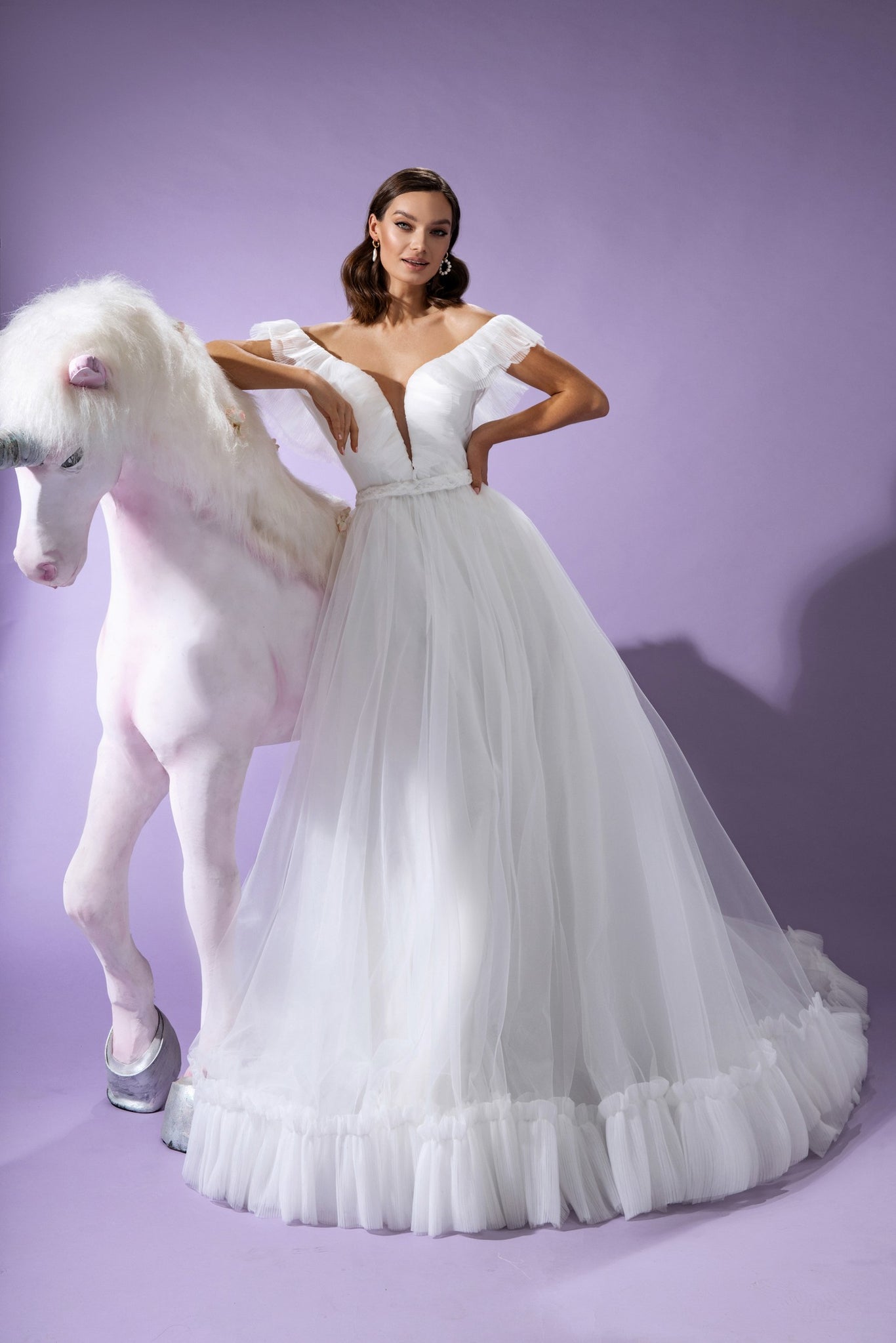 BOHO WEDDING DRESS WITH DROD