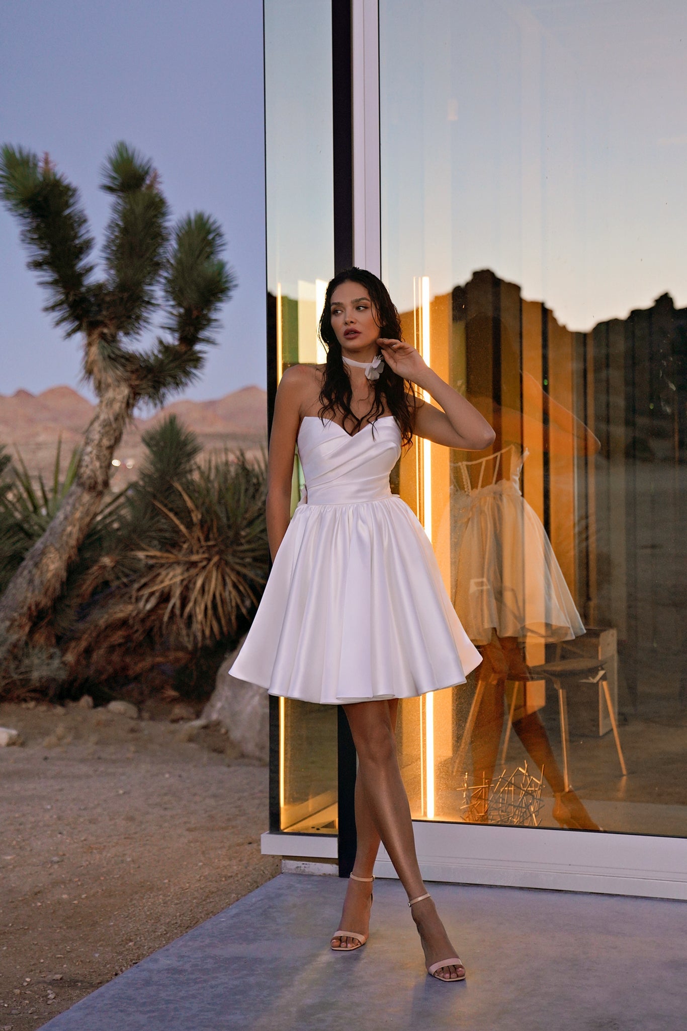 ELEGANT CIVIL CEREMONY SHORT DRESS