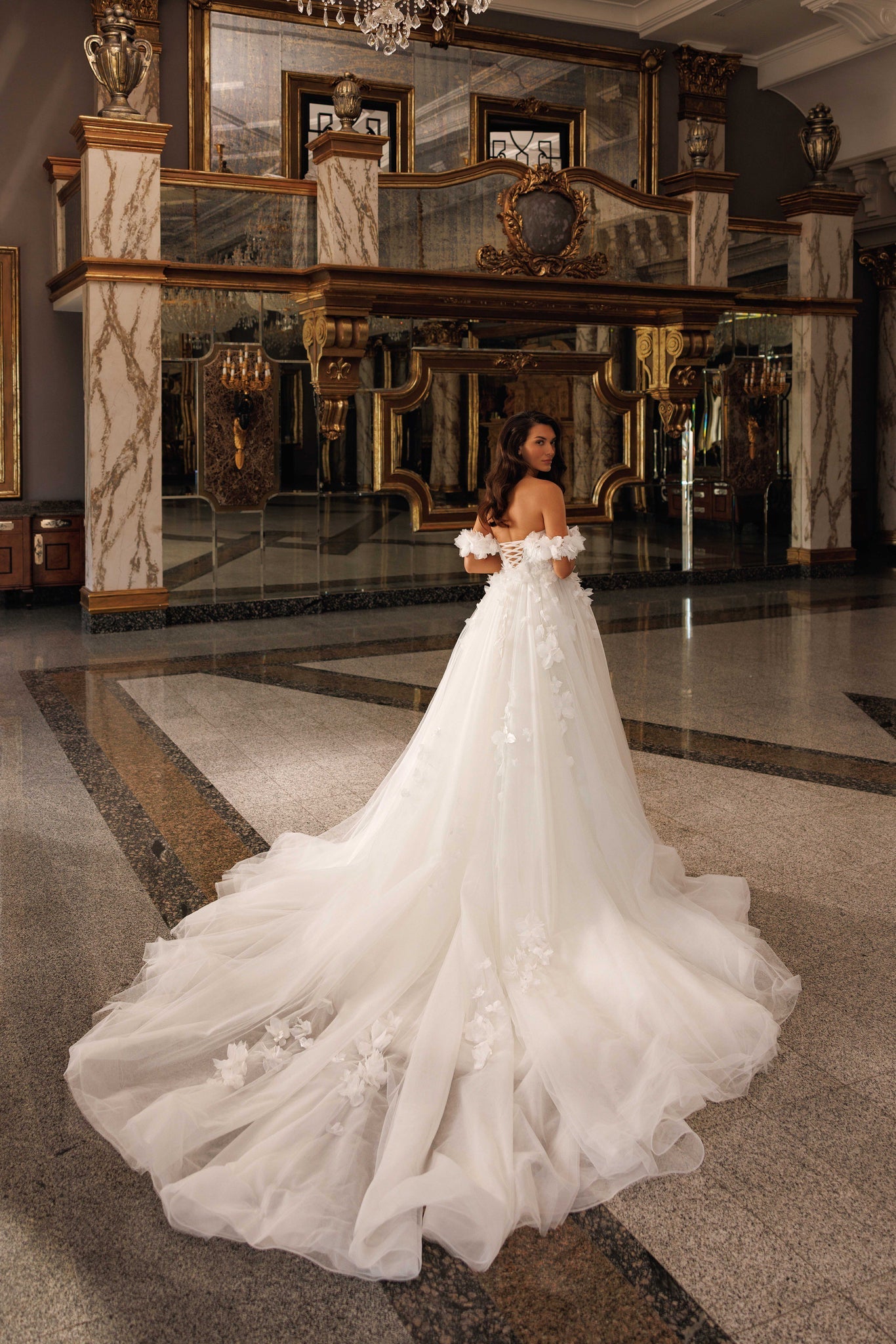 LUXURIOUS WEDDING DRESSES MADE OF 3D FLORAL EMBROIDERY