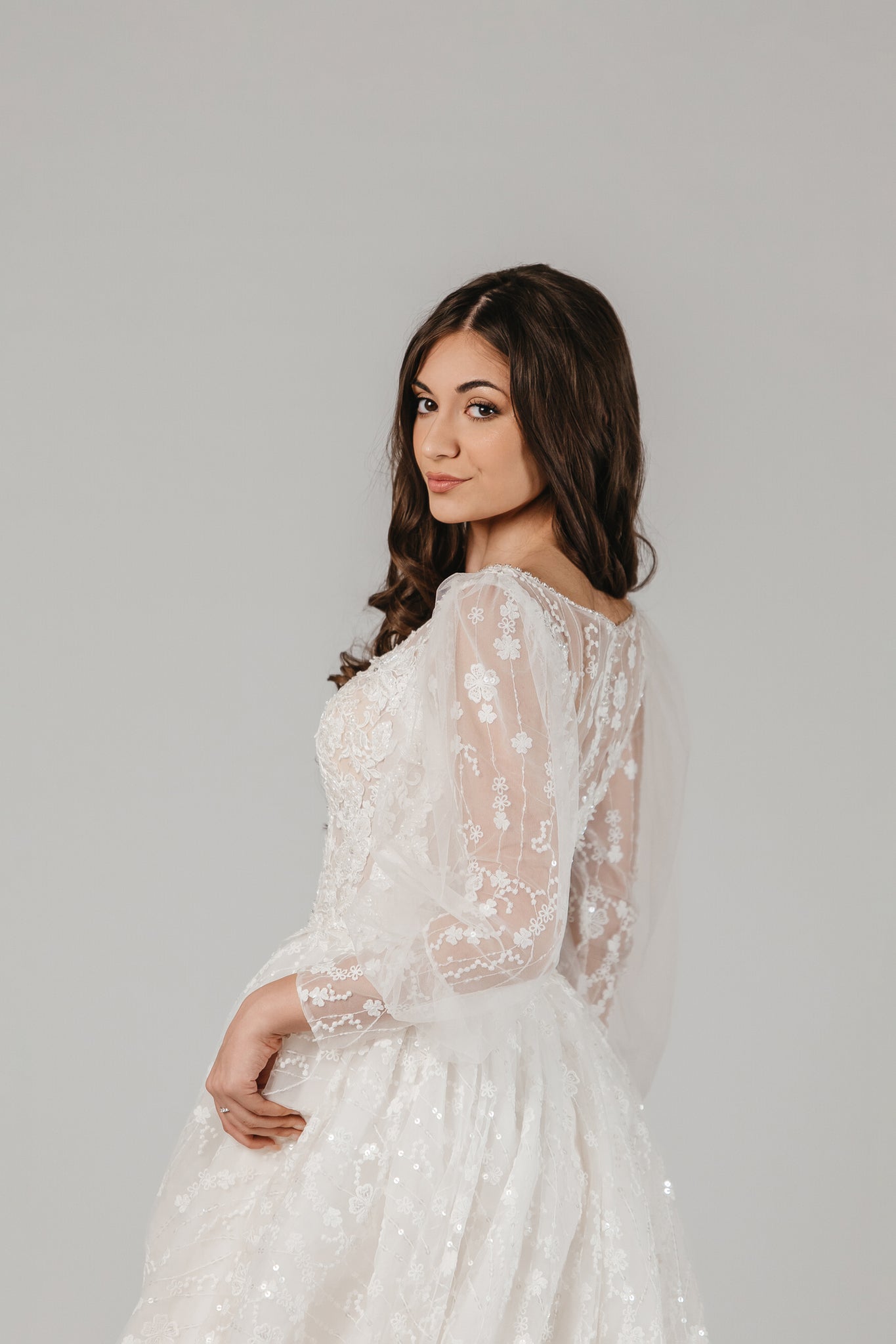 Princess Wedding Dress with Floral Appliqués