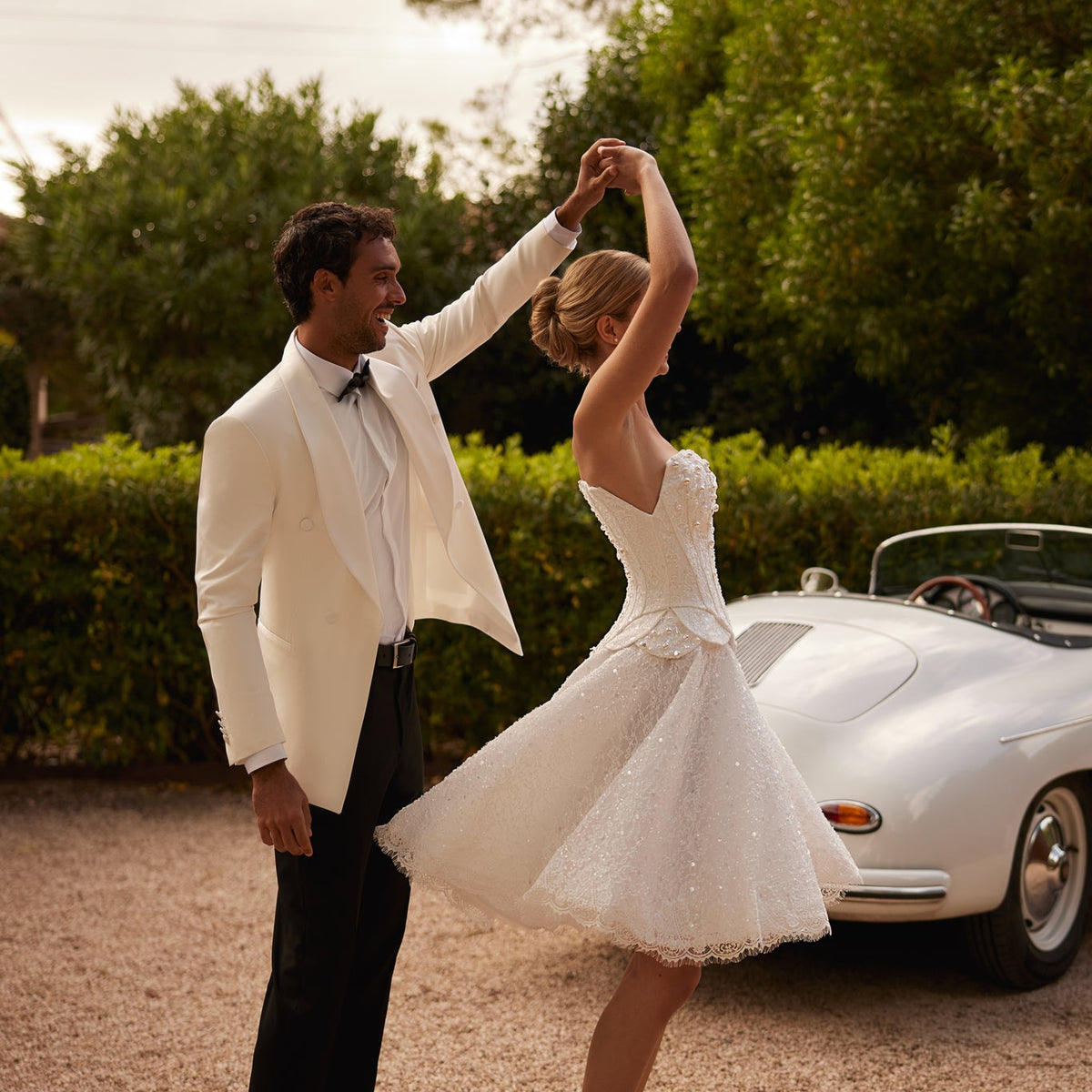 vintage style short wedding dresses Short Wedding Dress inspired by retro-glam