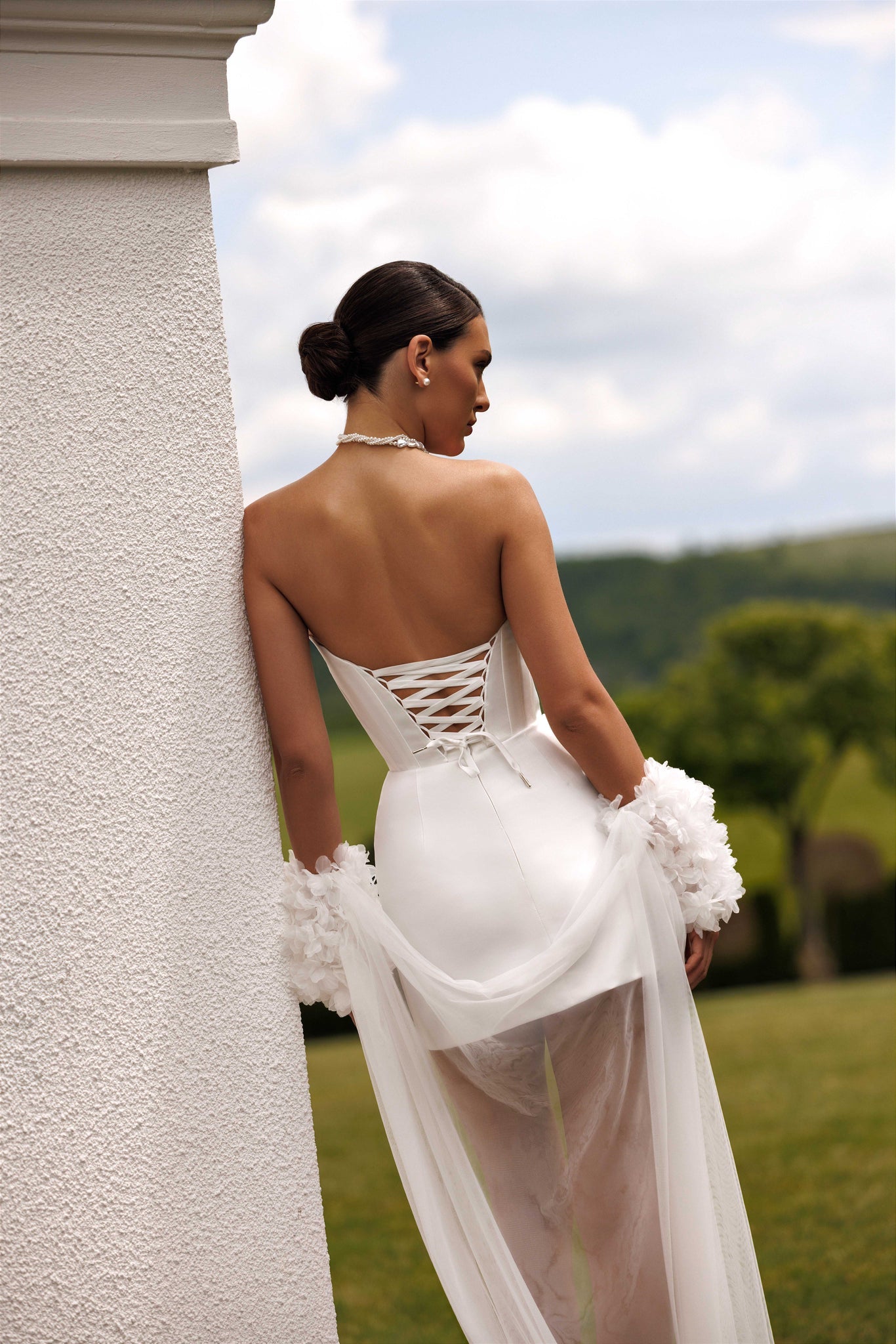 Short Wedding Dress with Elegant Corset