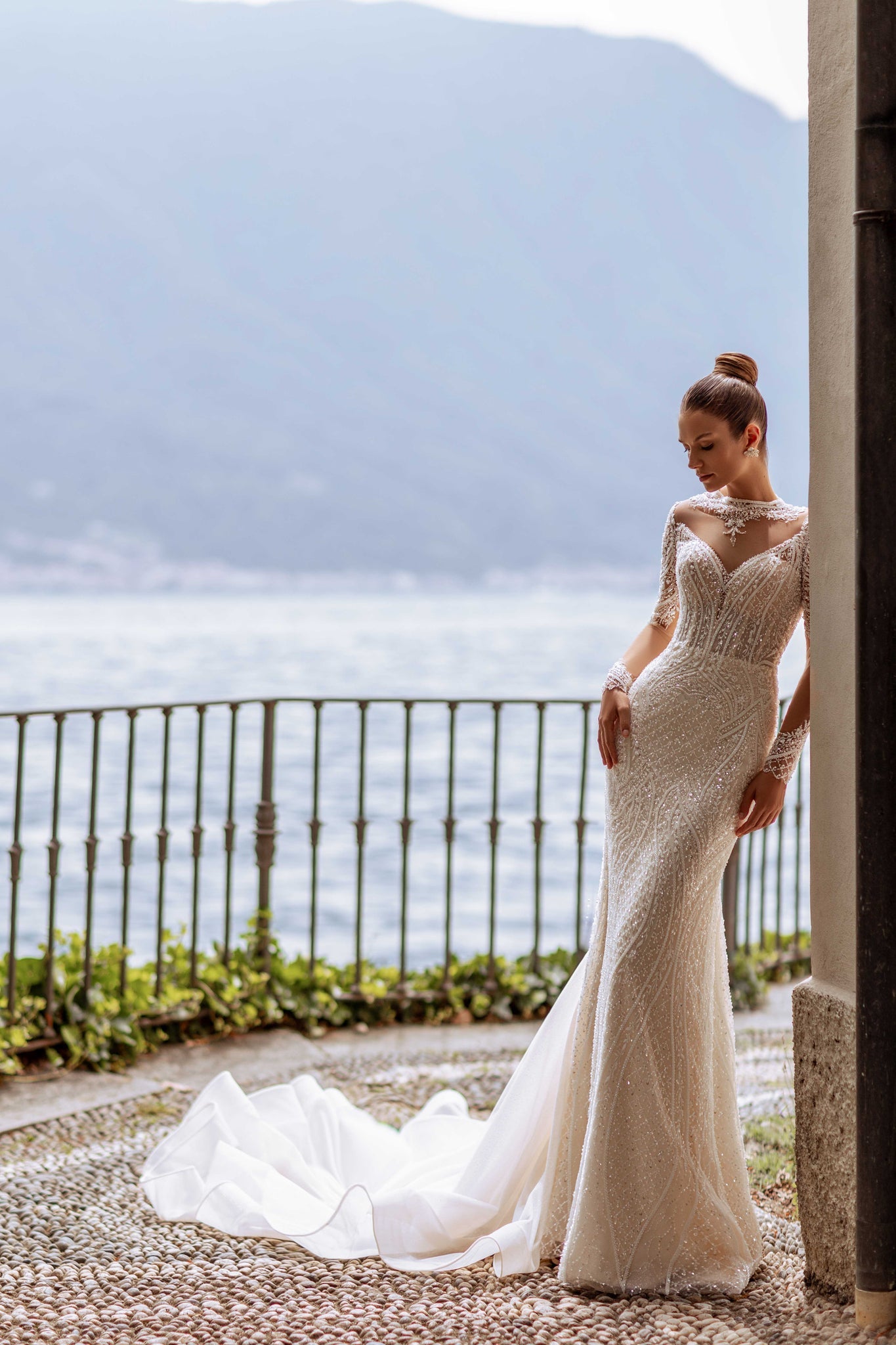Siren Style Wedding Dress with Neck Accessory