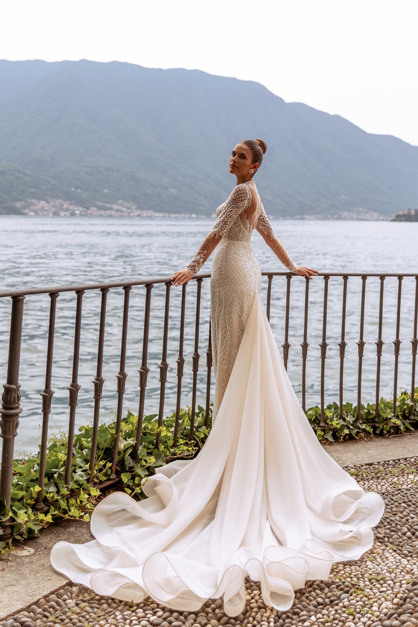 Siren Style Wedding Dress with Neck Accessory