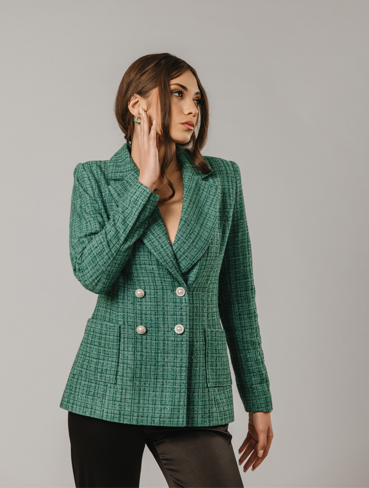 Tweed Fabric Blazer