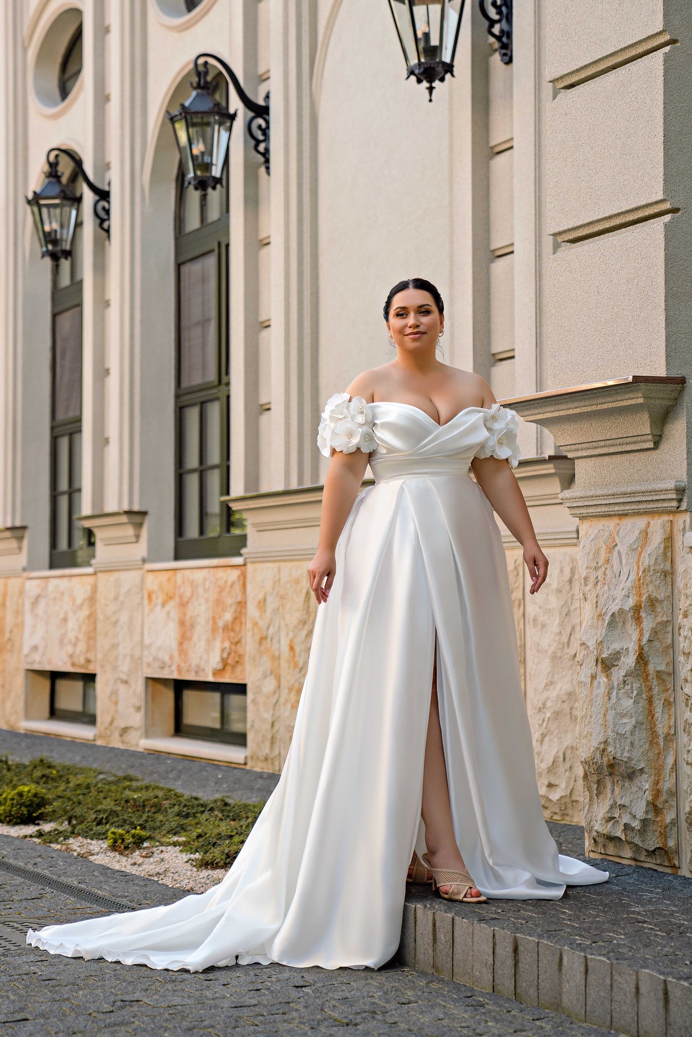 Wedding Dress with Flowers