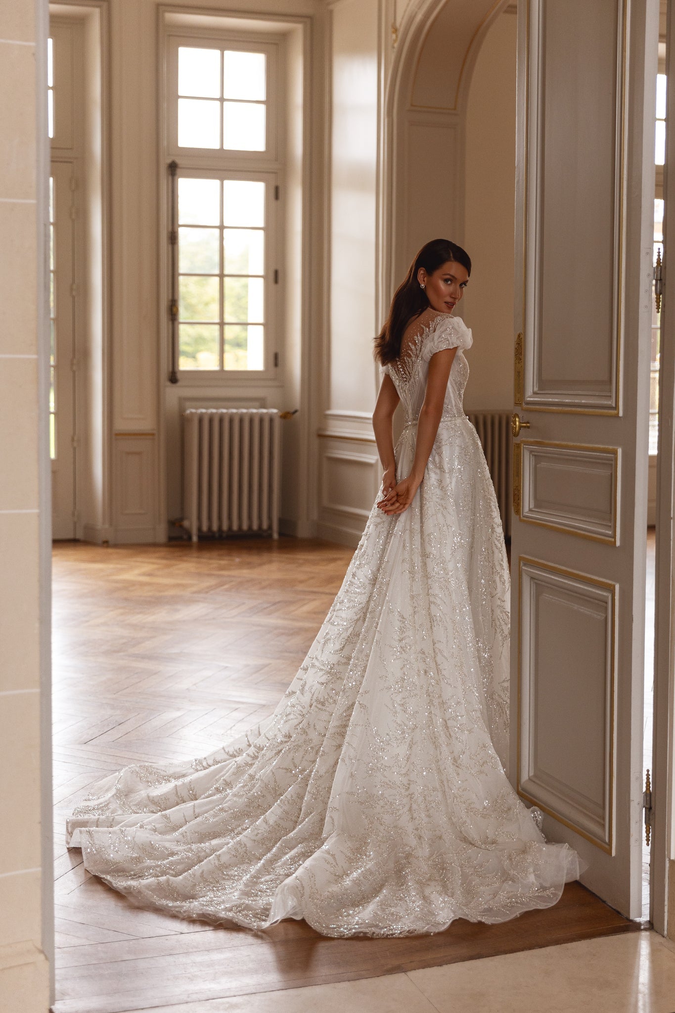 Wedding Dress with Glitter and Sequins
