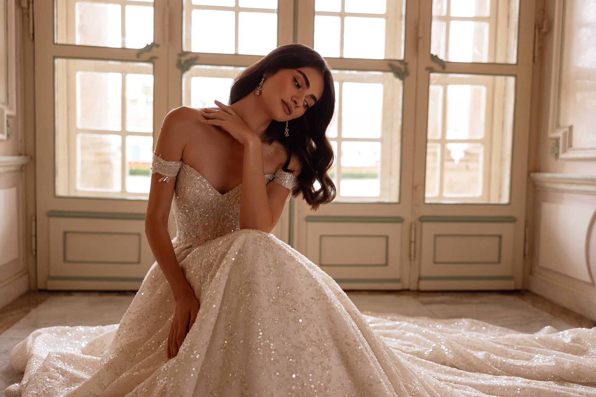 Wedding Dress with Sequins